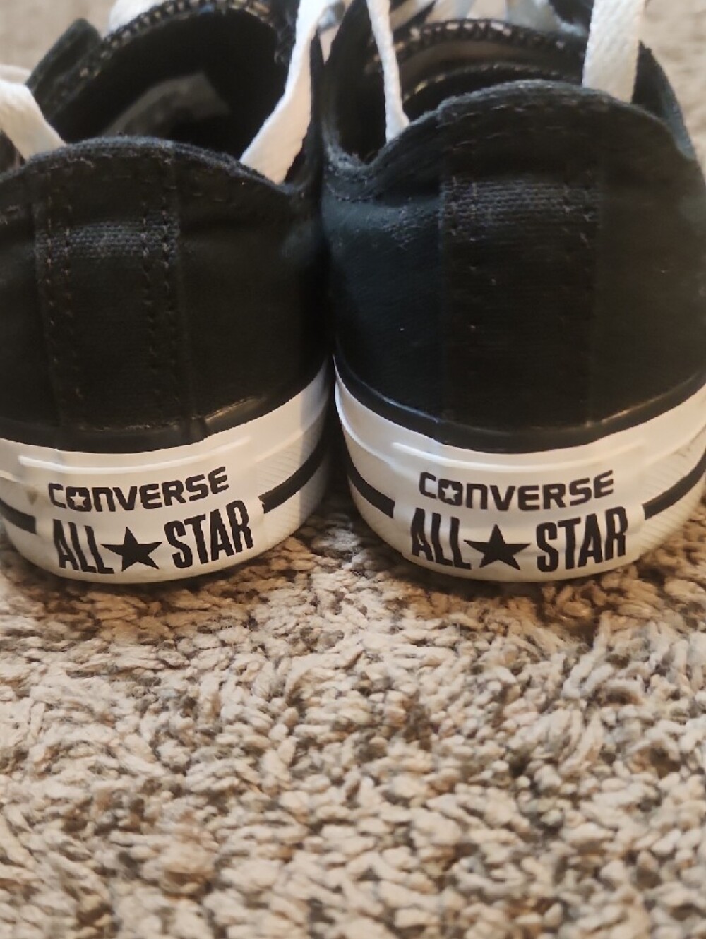 Converse Black and White Low-Top Canvas Sneakers - Picture 2 of 9